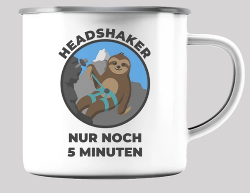 Nur noch 5 Minuten Emaille-Tasse